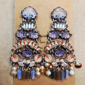 AYALABAR Artisan Multicolor Dangle Earrings